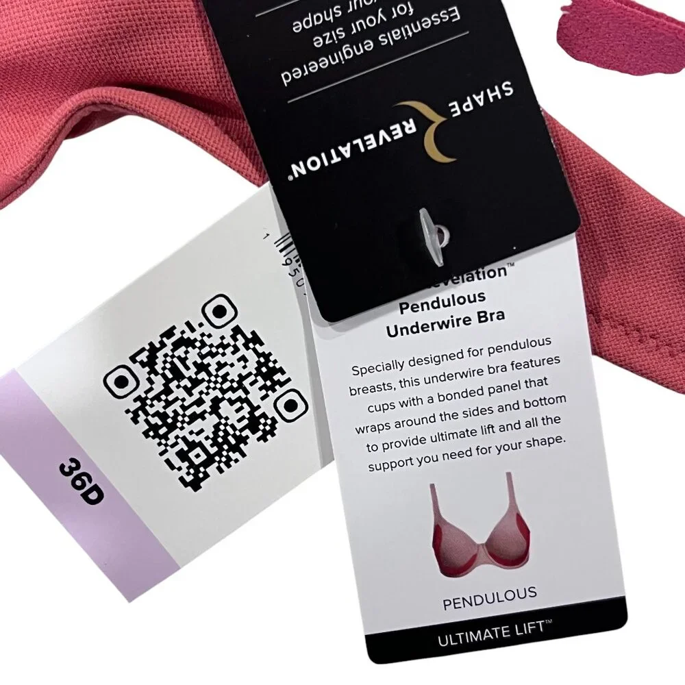 Wacoal Shape Revelation Pendulous Underwire Bra, NWT, Rose, 36D
